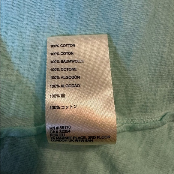 MAEVE* Anthropologie Women's Cotton V-Neck S/S Mint Green T-Shirt Tee M(H) - Picture 8 of 9